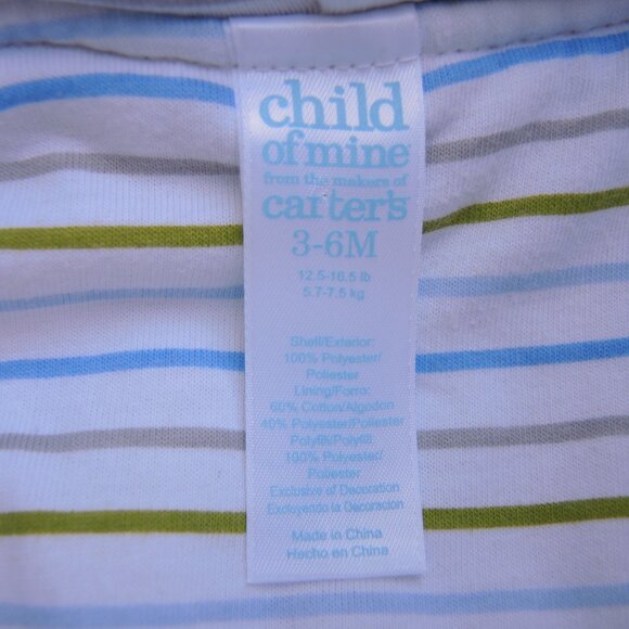 4/$25 Child of Mine Baby Boy Bunting Snap Close Winter Snow Suit Size 3-6 Months - Picture 7 of 10